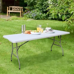 mesa plegable 180x75x74 cm tipo maleta
