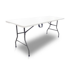 Mesa Plegable Rectangular Blanca 180x70x74 Cm